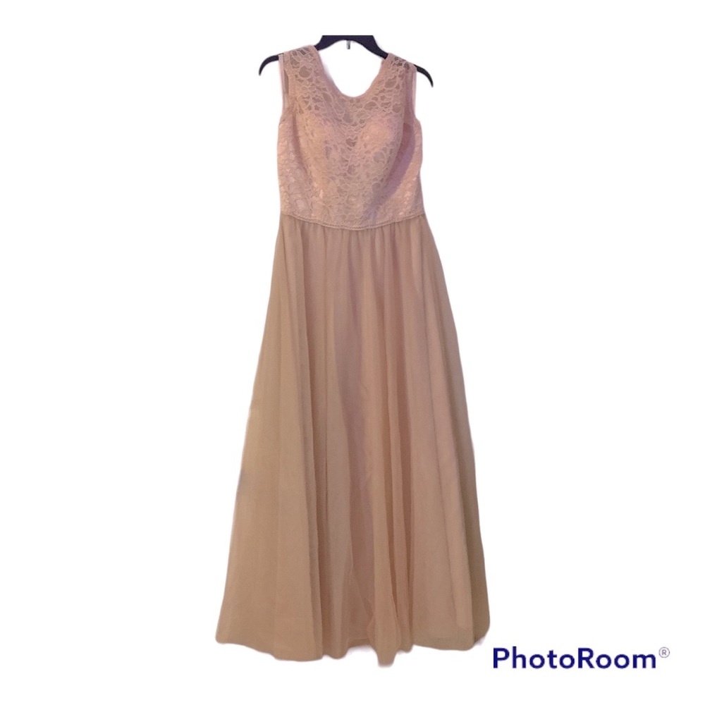 Baby pink long dress